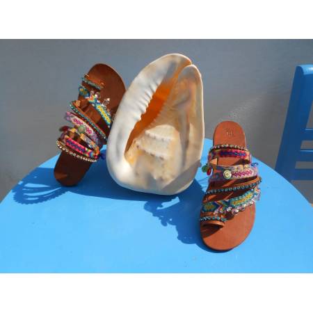 Χειροποίητο Δερμάτινο Γυναικείο Σανδάλι