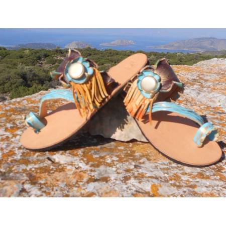 Χειροποίητο Δερμάτινο Γυναικείο Σανδάλι