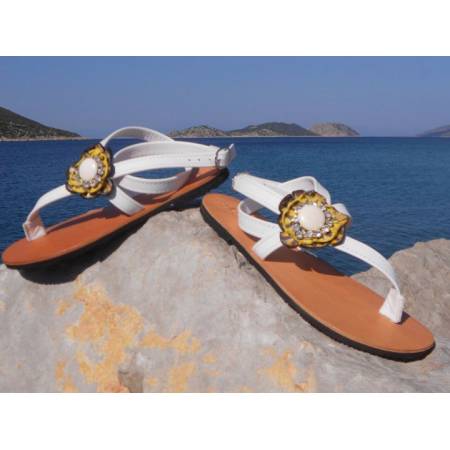 Χειροποίητο Δερμάτινο Γυναικείο Σανδάλι