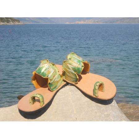 Χειροποίητο Δερμάτινο Γυναικείο Σανδάλι