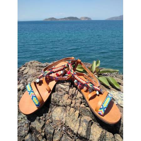 Χειροποίητο Δερμάτινο Γυναικείο Σανδάλι