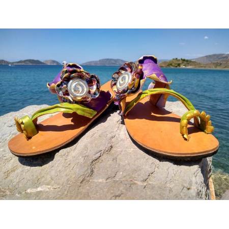 Χειροποίητο Δερμάτινο Γυναικείο Σανδάλι