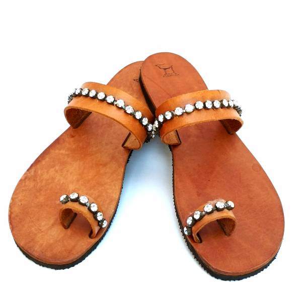 Χειροποίητο Δερμάτινο Γυναικείο Σανδάλι