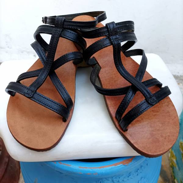 Χειροποίητο Δερμάτινο Γυναικείο Σανδάλι