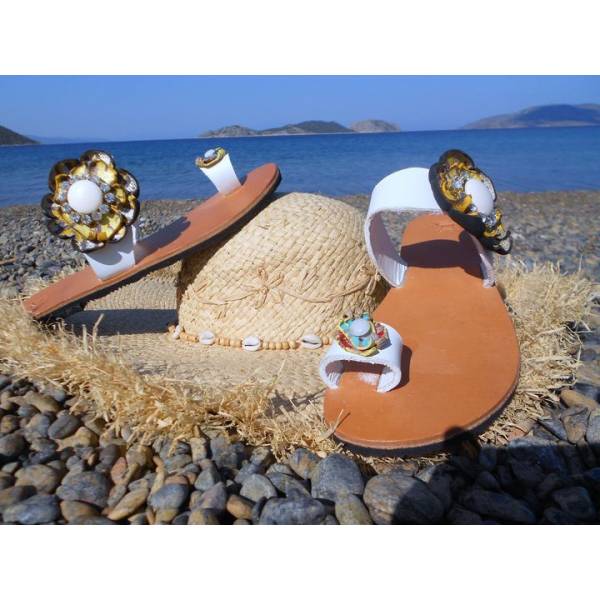 Χειροποίητο Δερμάτινο Γυναικείο Σανδάλι