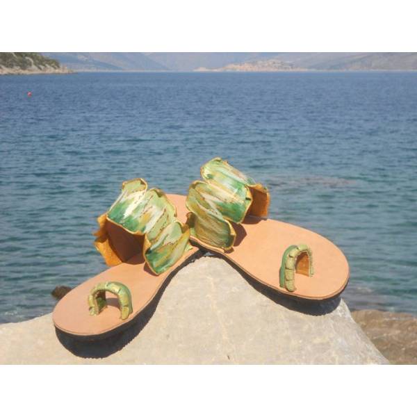Χειροποίητο Δερμάτινο Γυναικείο Σανδάλι