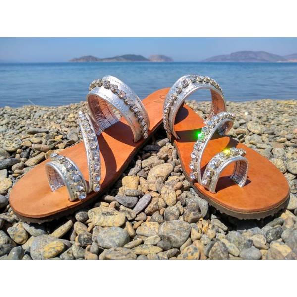 Χειροποίητο Δερμάτινο Γυναικείο Σανδάλι